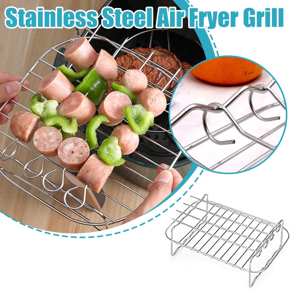 Air Fryer Accessories - Pemanggang Barbekyu Penggorengan Udara Baja Tahan