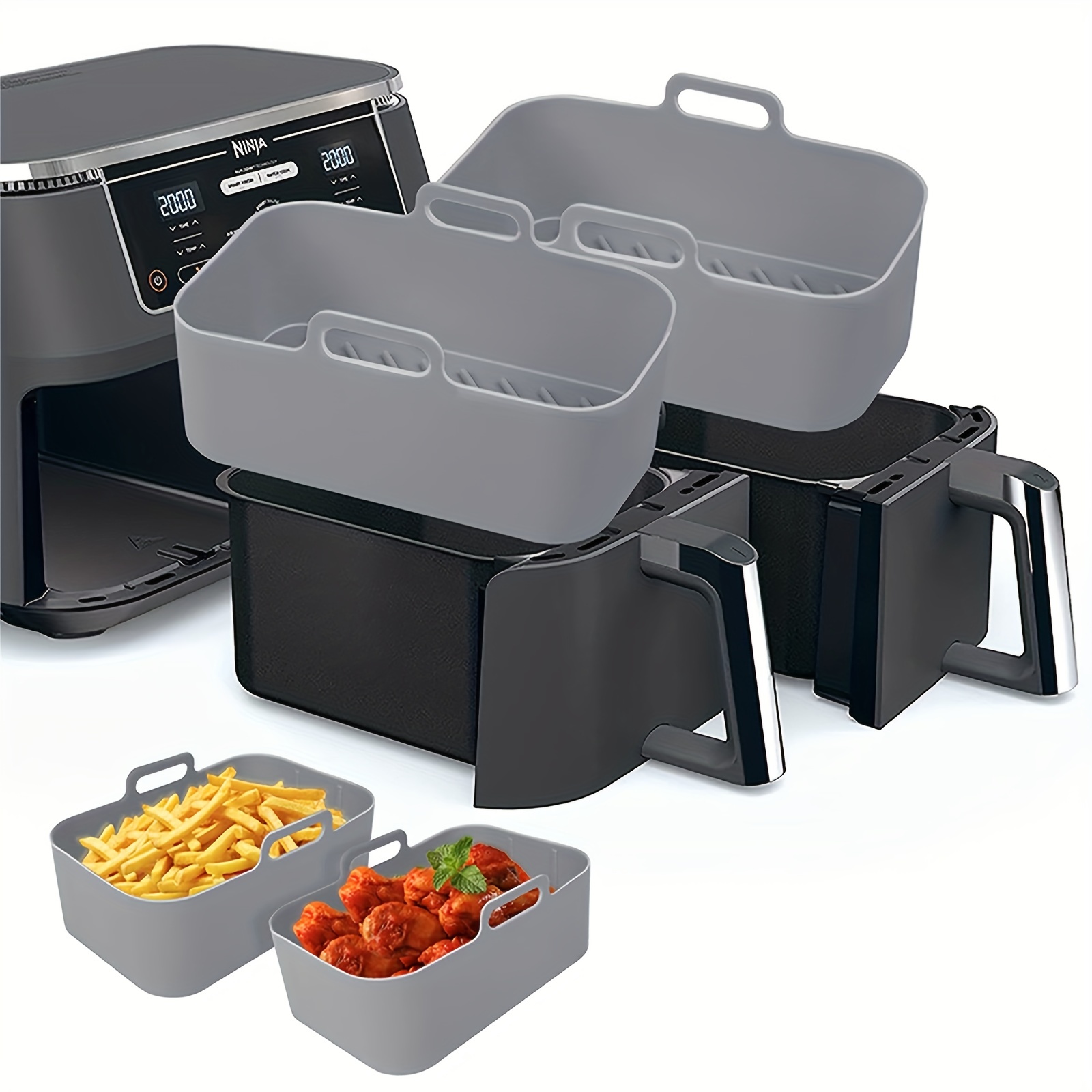 Air Fryer Accessories - 1/2 Buah Baki Silikon Penggoreng Udara