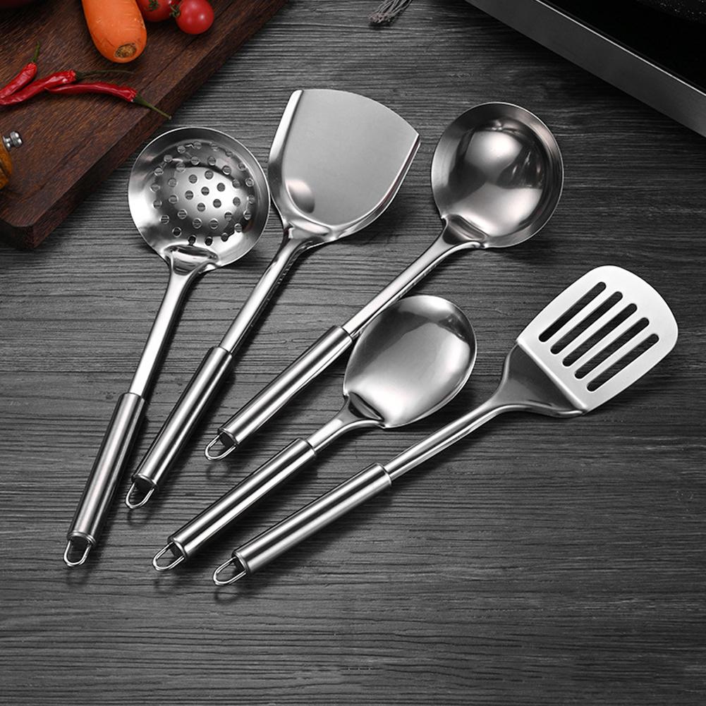 Kitchen Gadgets Under 100 - 5PCS/SET Spatula Praktis Bahan Stainless Steel