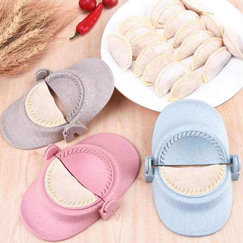 Kitchen Gadgets Dumpling Maker - Pembuat Pangsit Plastik Cetakan Tekan Pangsit