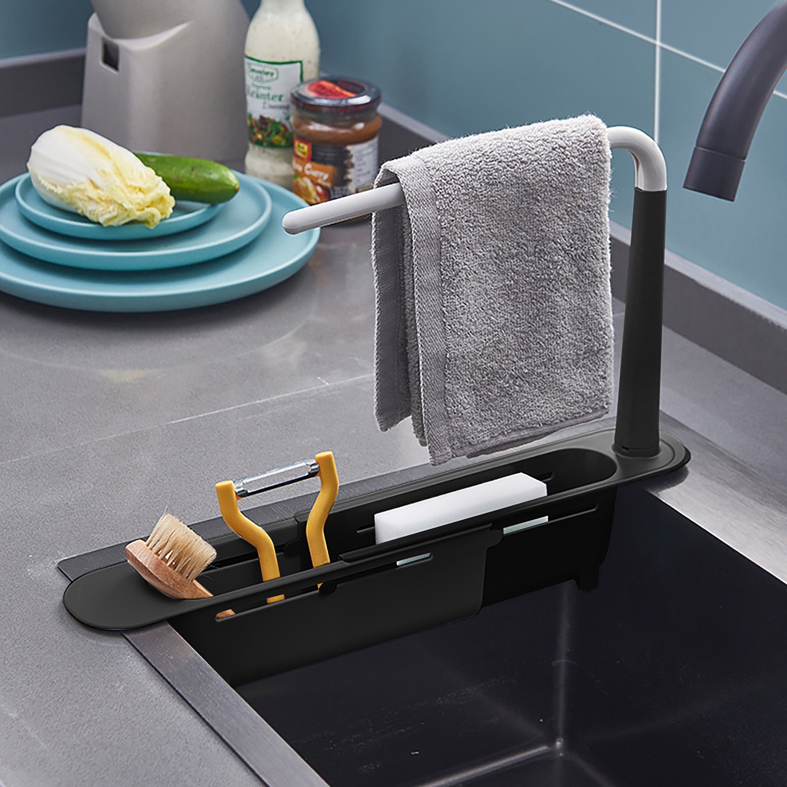 Elescopic rak pengering wastaf - Kitchen Gadgets For Seniors ulasan dan harga