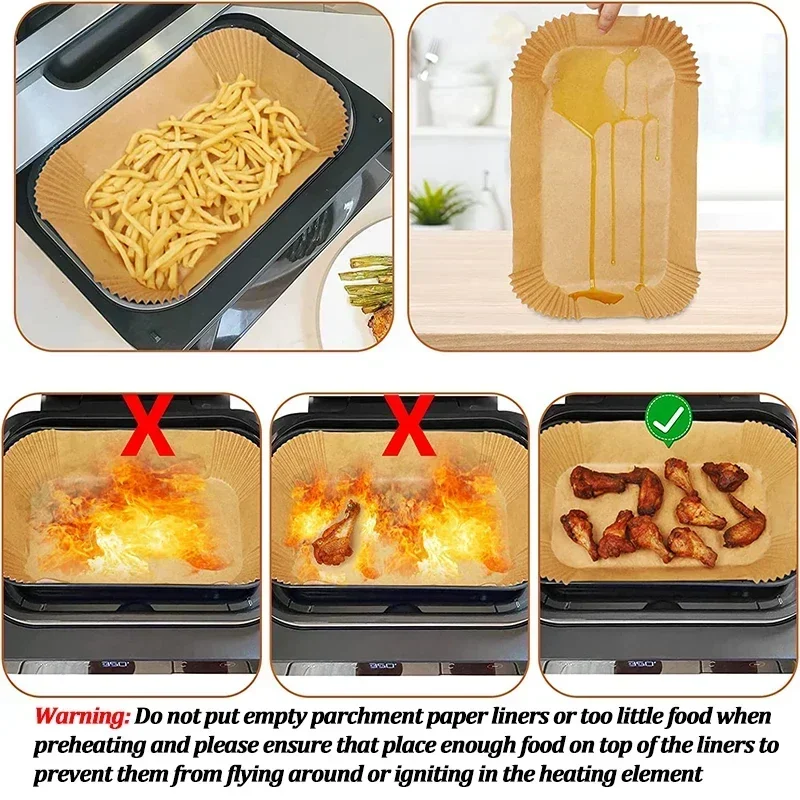 Kertas Penggoreng Udara Sekali - Air Fryer Accessories ulasan dan harga