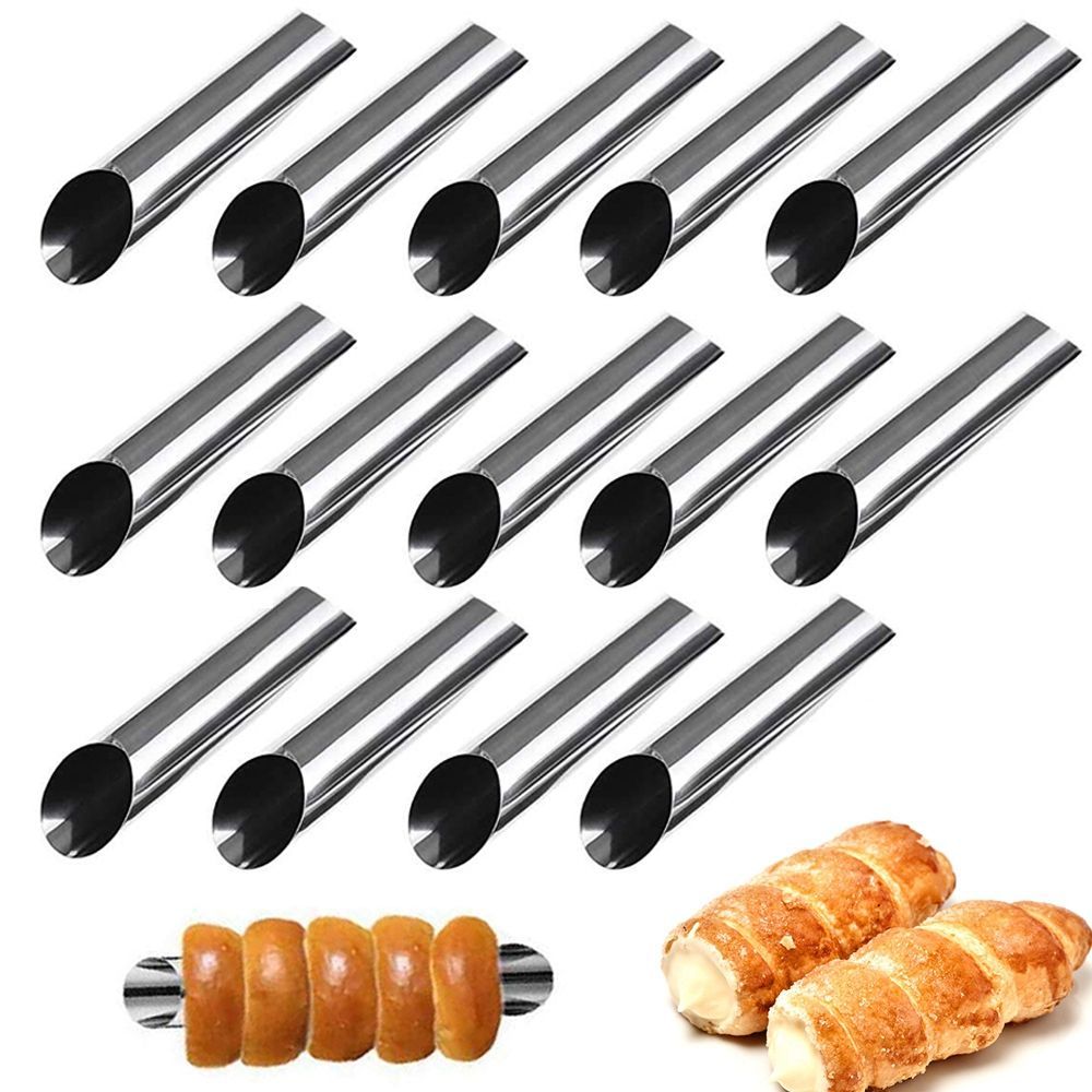 Cetakan Cannoli Logam 6 pcs/se - Kitchen Gadgets Youtube ulasan dan harga