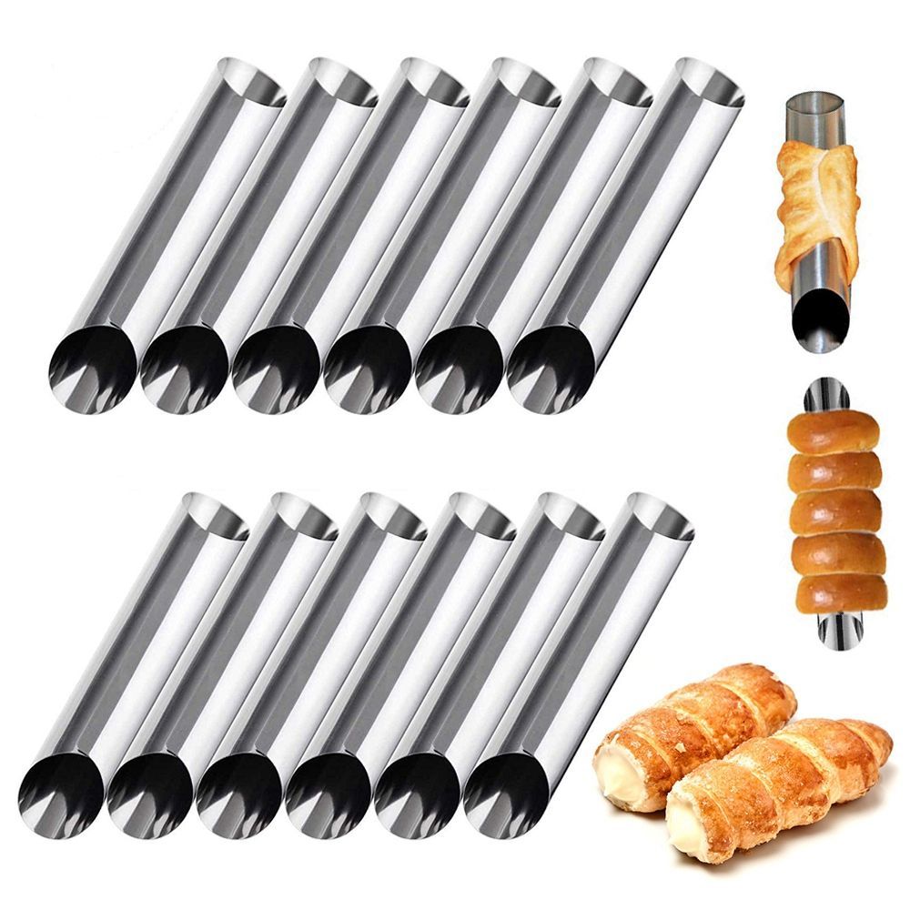 Cetakan Cannoli Logam 6 pcs/se - Kitchen Gadgets Youtube ulasan dan harga