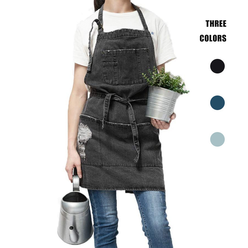 Celemek Denim Katun Cuci Jepan - Kitchen Gadgets Trending ulasan dan harga