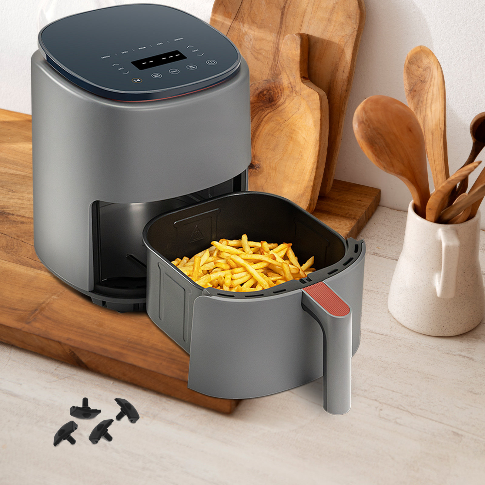 4 Buah Bantalan Kaki Sudut Loy - Air Fryer Accessories ulasan dan harga