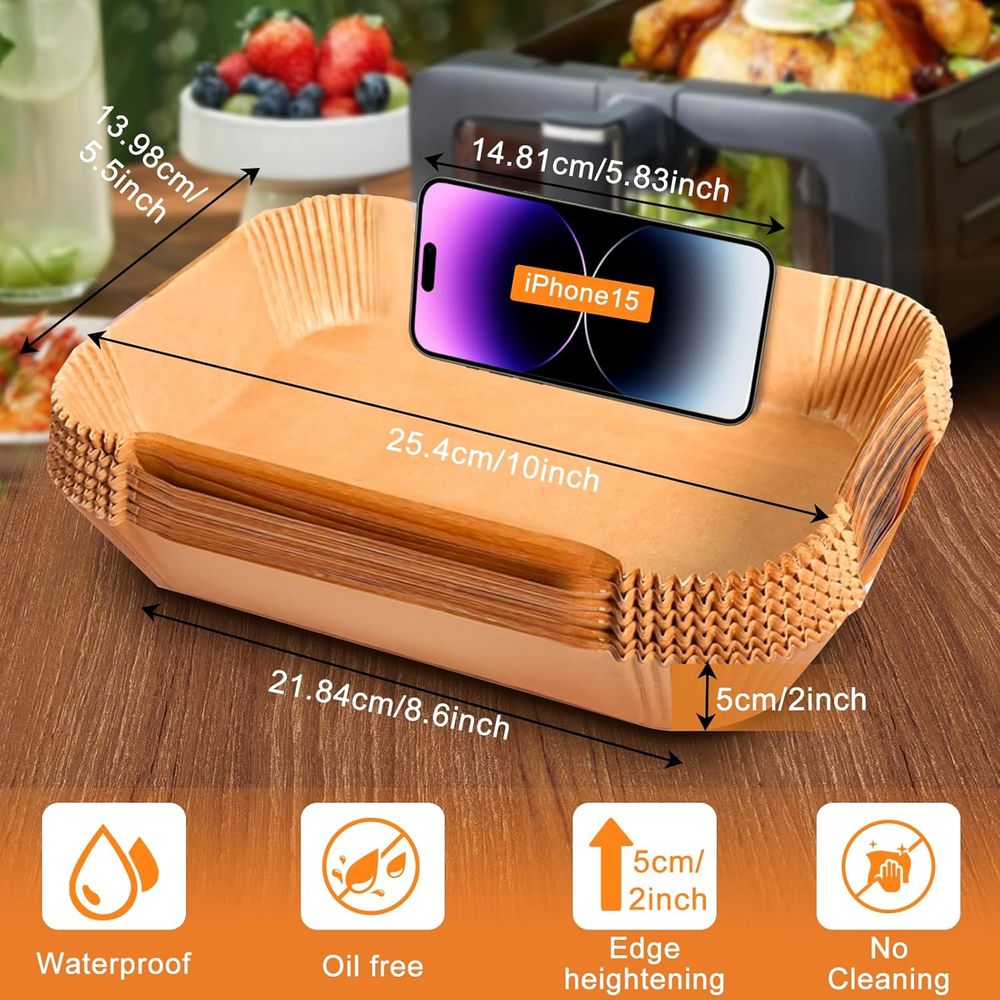 200PCS Kertas Alas Penggorenga - Air Fryer Accessories ulasan dan harga