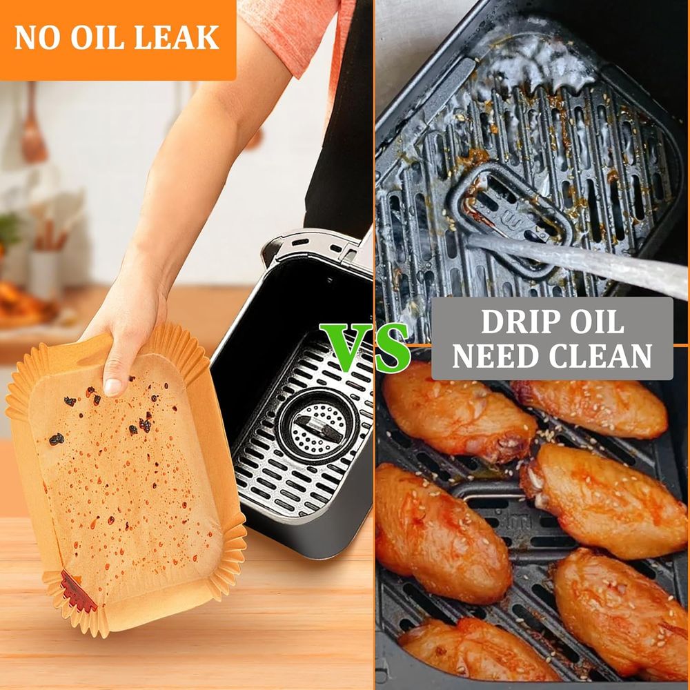 200PCS Kertas Alas Penggorenga - Air Fryer Accessories ulasan dan harga