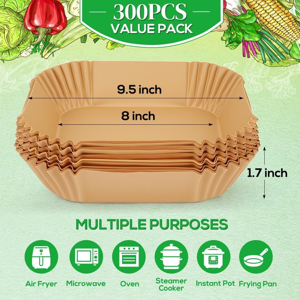 300 Buah Alas Kertas Penggoren - Air Fryer Accessories ulasan dan harga